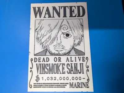 Vinsmoke Sanji Hueforge Bounty poster