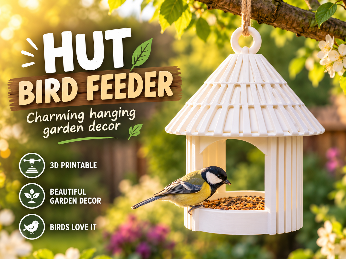 Hut Bird Feeder 3D model