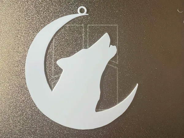 Sculpture Loup et Lune