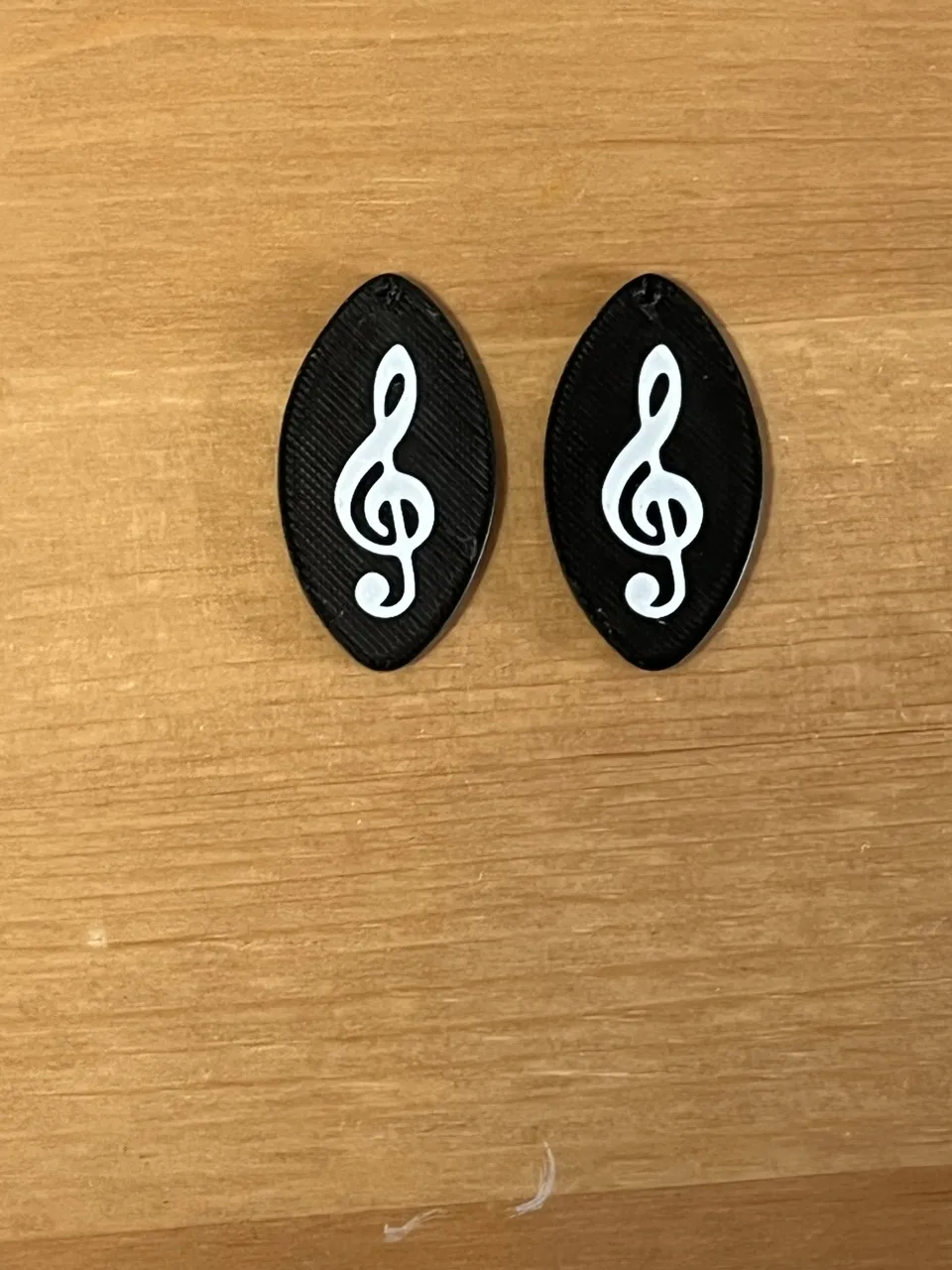 music note earrings view 2