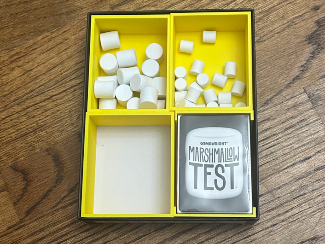 Marshmallow Test Card Game 3D Insert
