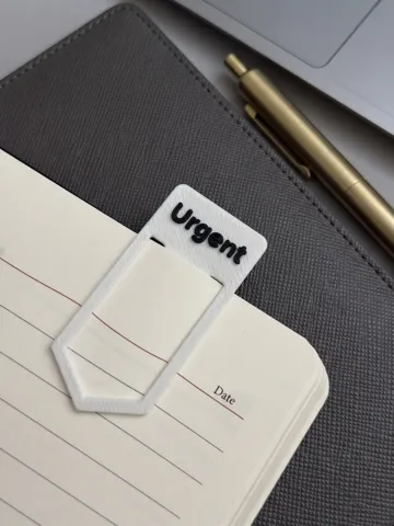Clip o pieza de sujeción: Customizable Word Clip (Parametric Model!) — vista de referencia 3