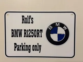 Parking only BMW sign