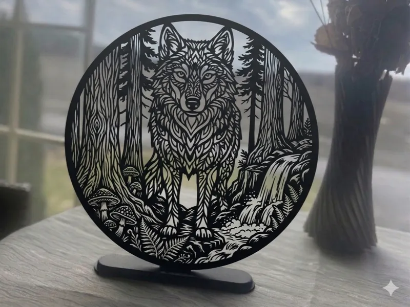 Wolf decoration