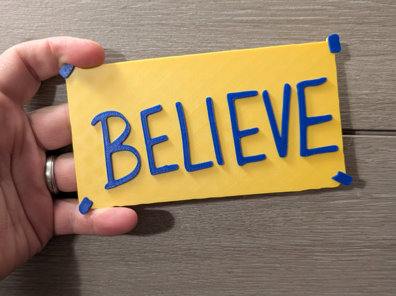 Ted Lasso Believe logo sign plaque 2-sizes