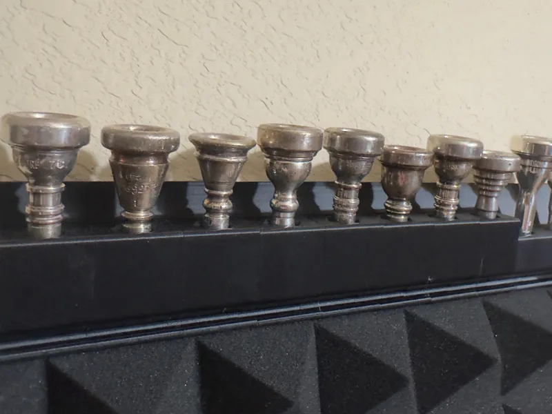 Brass Instrument Mouthpiece Display and Storage