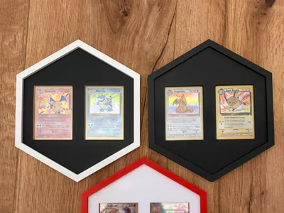 Hexagon Card Display for 3x4'' Toploaders wallart