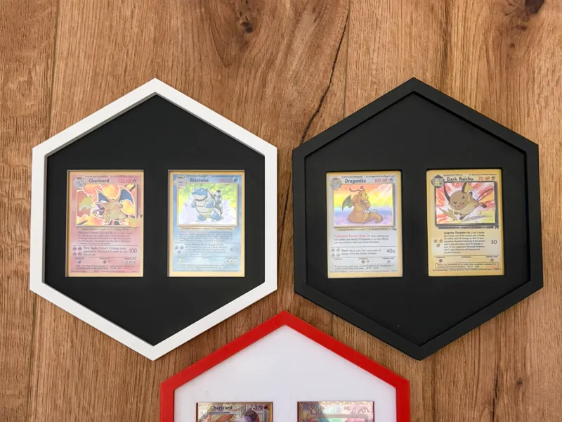 Hexagon Card Display for 3x4'' Toploaders wallart