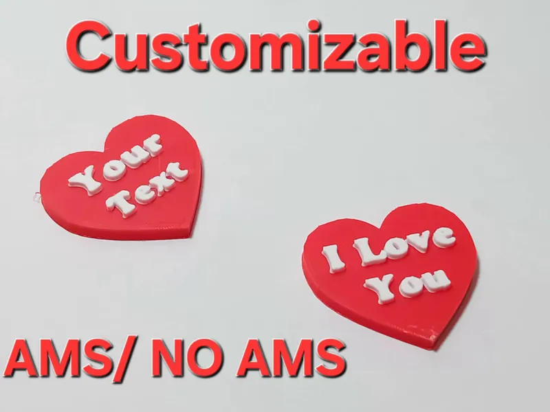 Valentines Gift Simple Heart - Custamizable Text