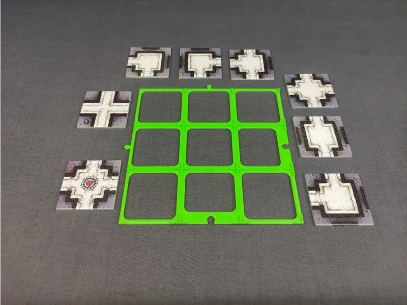 Karak/Carcassonne tile grid 3x3