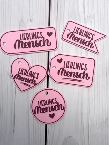 Letrero o emblema decorativo: Lieblingsmensch – Geschenkanhänger — vista de referencia 2