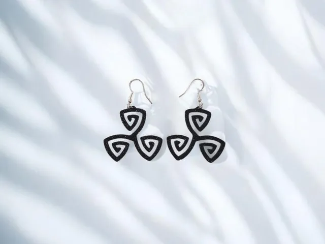 Celtic triskele charm earrings