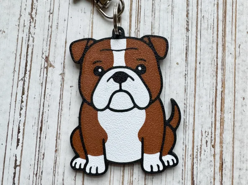 English Bulldog Keychain