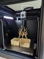 Fuzzy outer surfaces, split print