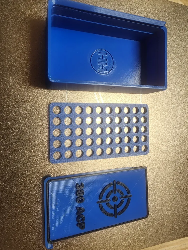 380 ACP Ammo Box 50 count to fit 50cal Ammo Boxes - Free 3D Print Model ...