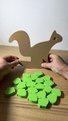 Squirrel balance board game  no support & scalable