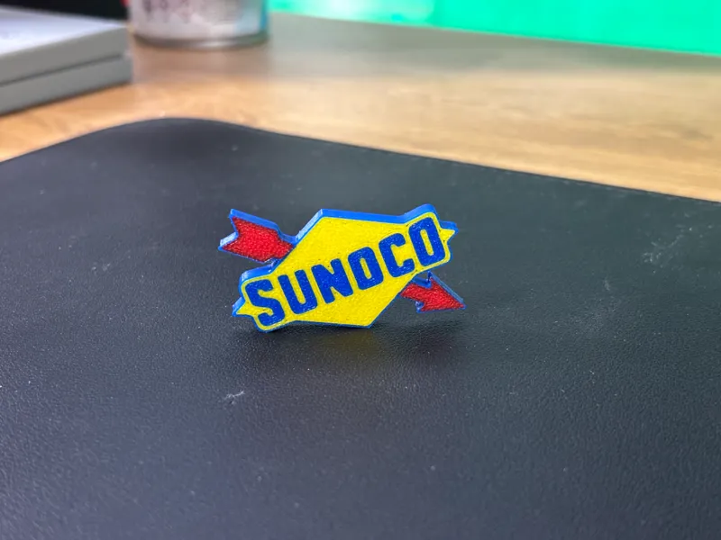 Retro Gas Station Badge for Can Coolers