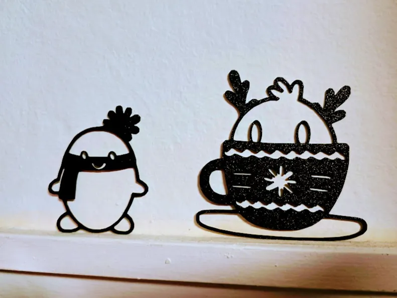 AI generated Wall Art cute Christmas Decoration