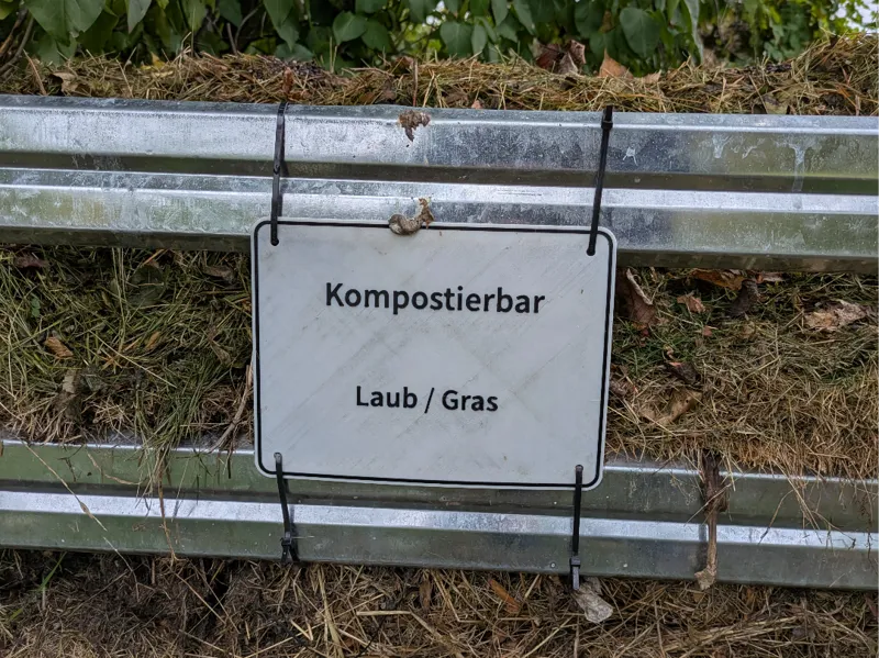 Schild Komposthaufen