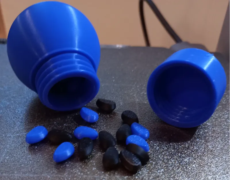 round potion shaped container