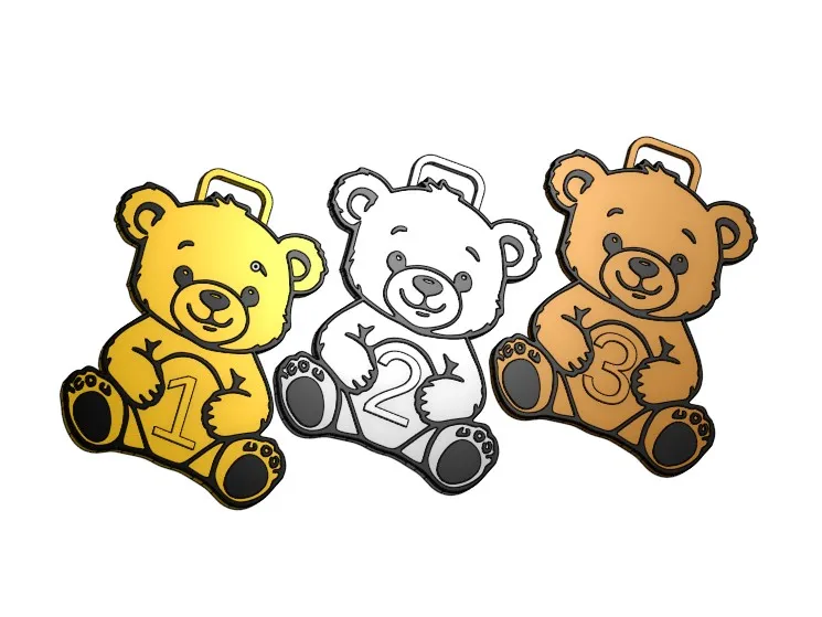 Teddy bear medals
