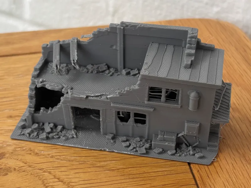 N Scale wrecked Factory ( experimental /Risky)