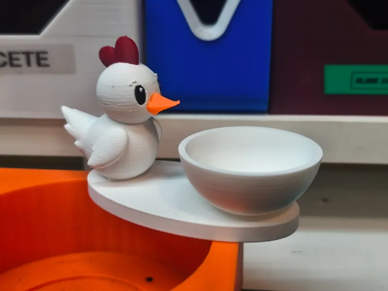 Easter chicken with an egg holder