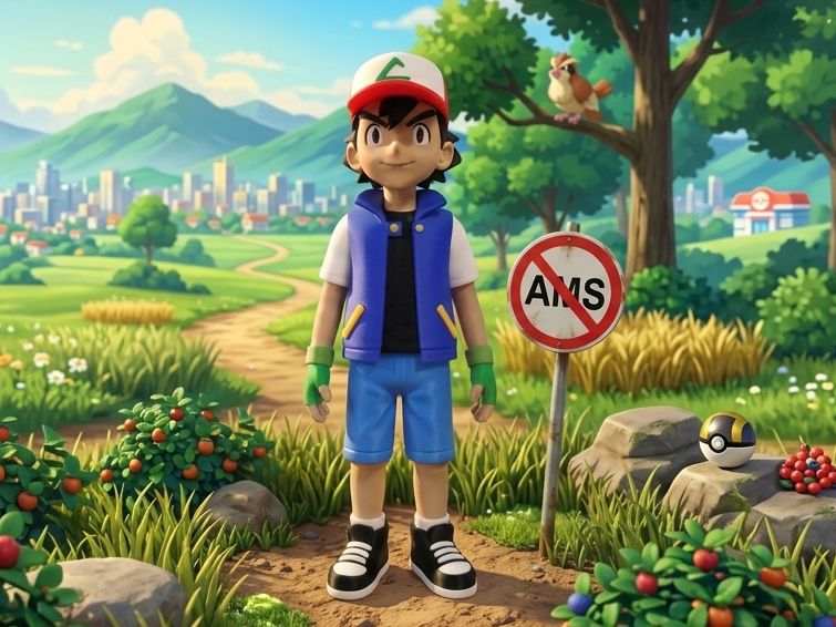 Ash Ketchum de pokemon Sin AMS - 1