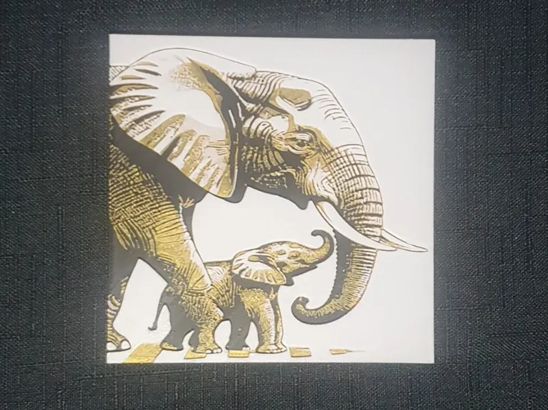 Wall Art - Elephant - Chroma / Hueforge