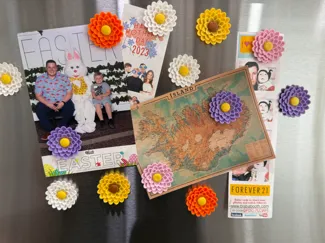 Flower Magnet (With Embedded 6mmx3mm Magnet)