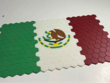 Mexico Nasa Fabric Flexible Flag