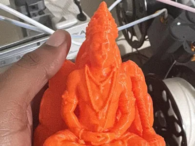 Anjaneya (Hanuman) Meditation Statue - Two Side