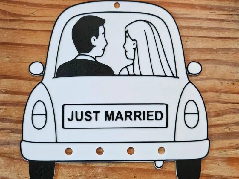 Car with bride and groom – money gift| Remix