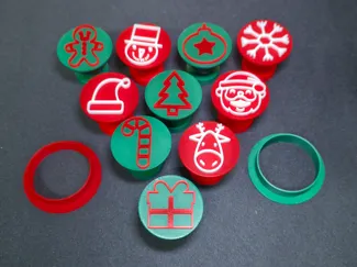 Christmas Playdough Stamps