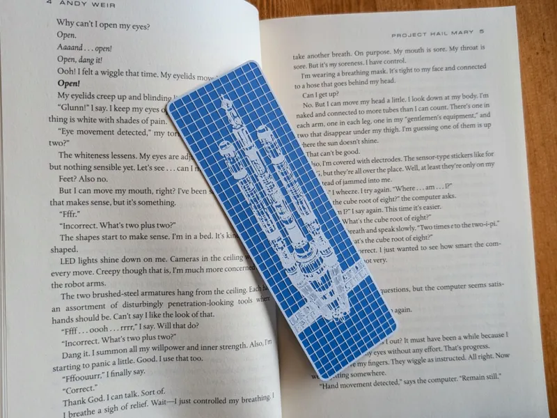 Project Hail Mary Ship Blueprint Bookmark