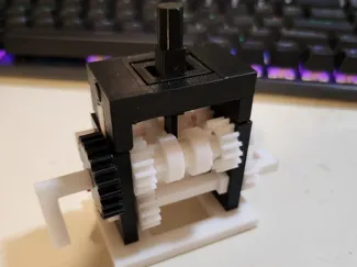 4 speed fully 3d printed transmission v2