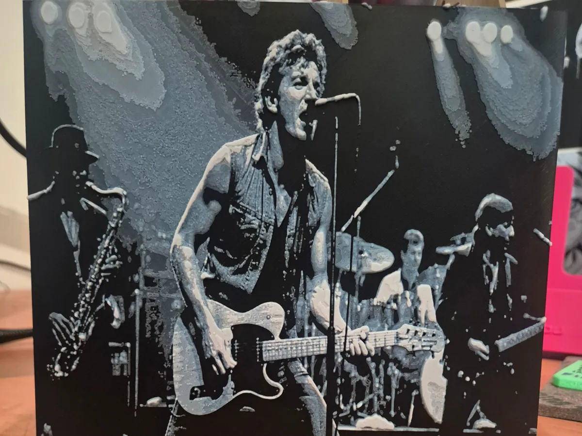 bruce springsteen 2 hueforge - Modelo de impresión 3D gratuito - MakerWorld
