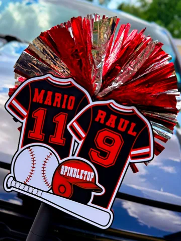 Pieza para disfraz o exhibición: DOUBLE BASEBALL JERSEY TEMPLATE SPIRIT STICK — vista de referencia 2