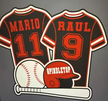 Pieza para disfraz o exhibición: DOUBLE BASEBALL JERSEY TEMPLATE SPIRIT STICK — vista de referencia 4