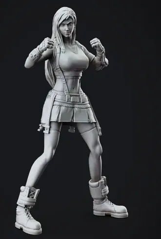 Modelo para impresión 3D: 蒂法 最终幻想 — vista de referencia 4