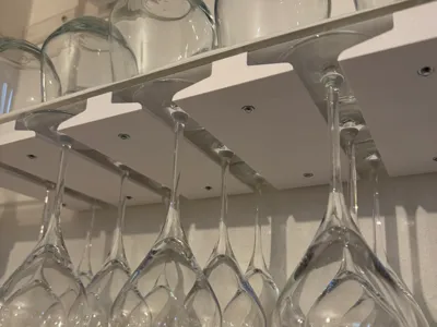 Hanging glass holder