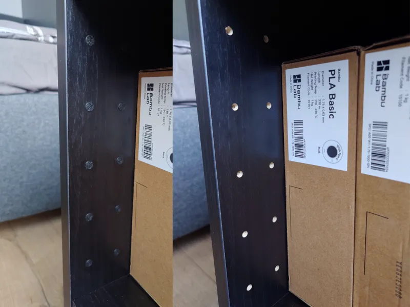 Covers for IKEA Metod shelf holes or other 5mm 