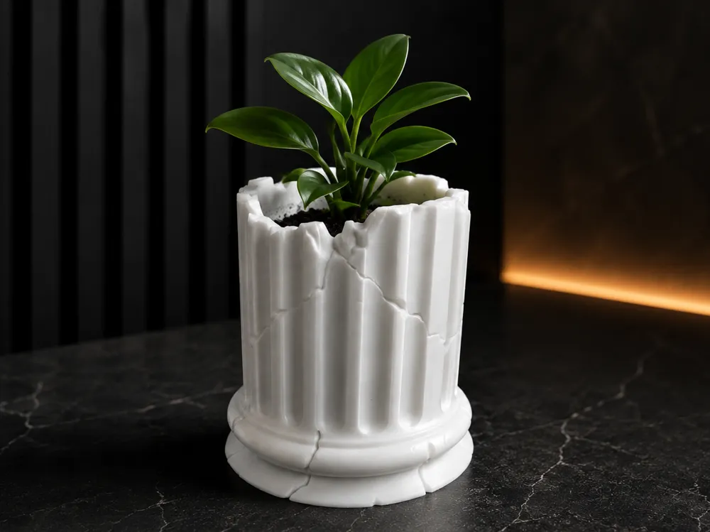 Soporte: Greek column flowerpot. Referencia del modelo original.
