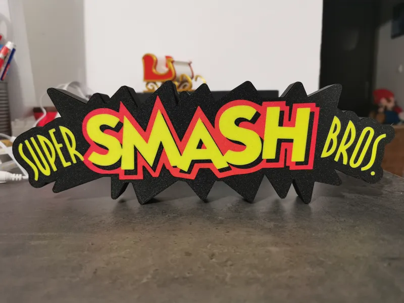 Super Smash Bros Lightbox LED Lamp