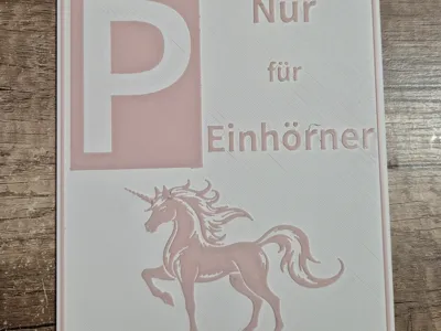 Unicorn Parking Sign