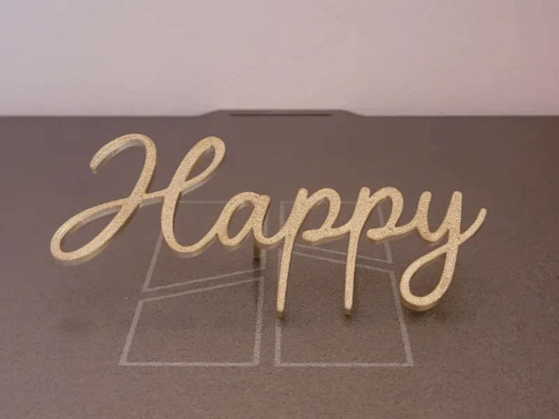 Frontal Cake Topper "Happy"