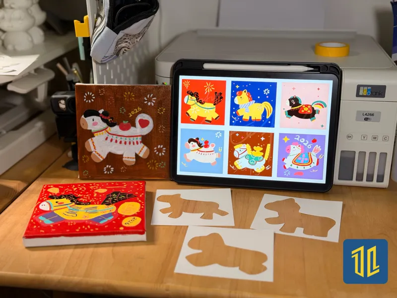 马年小马拓印画 儿童手工/环创/礼物 Horse Painting For Kid /Gift