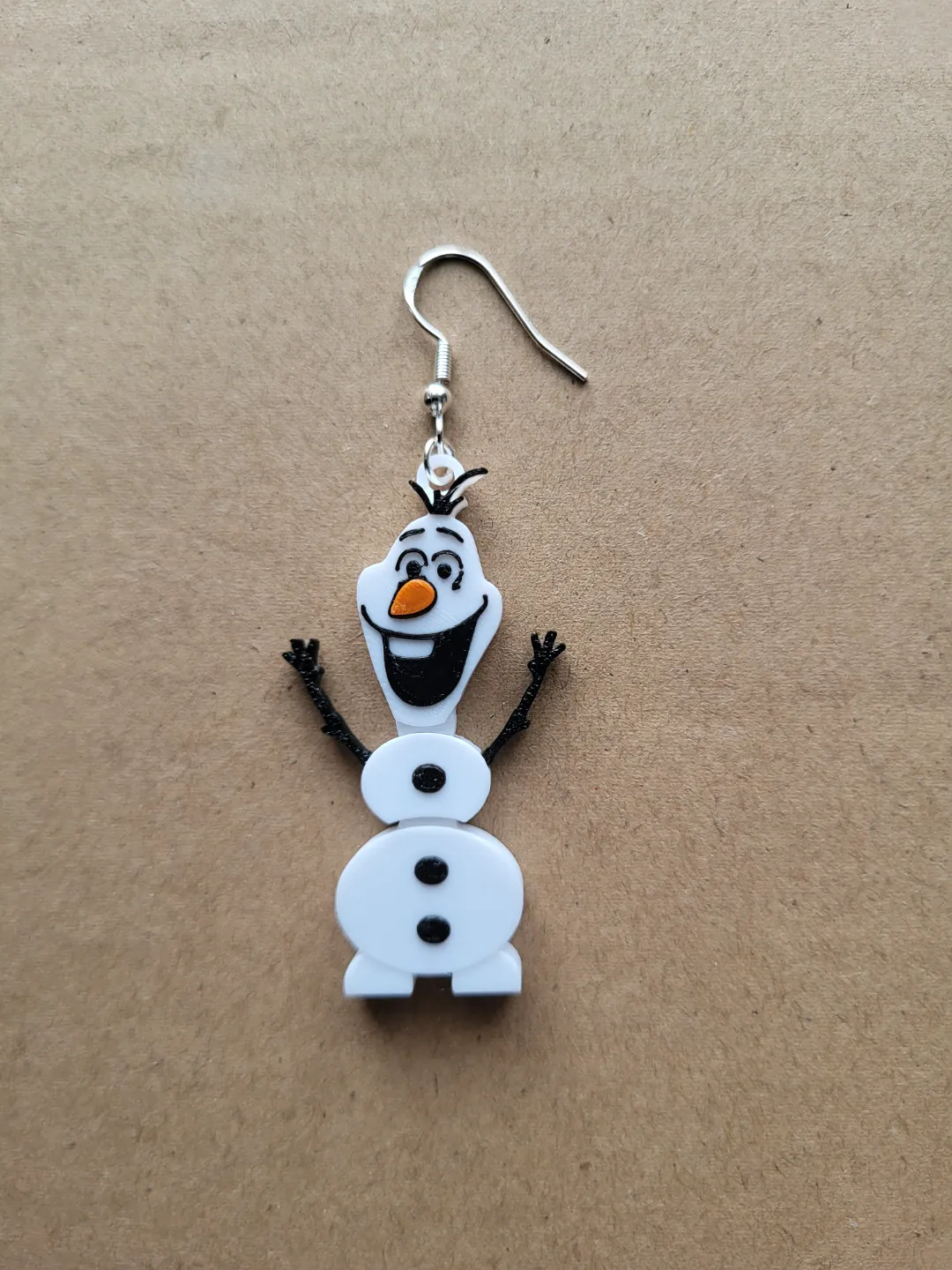 olaf articulated xmas earrings and keyring view 3