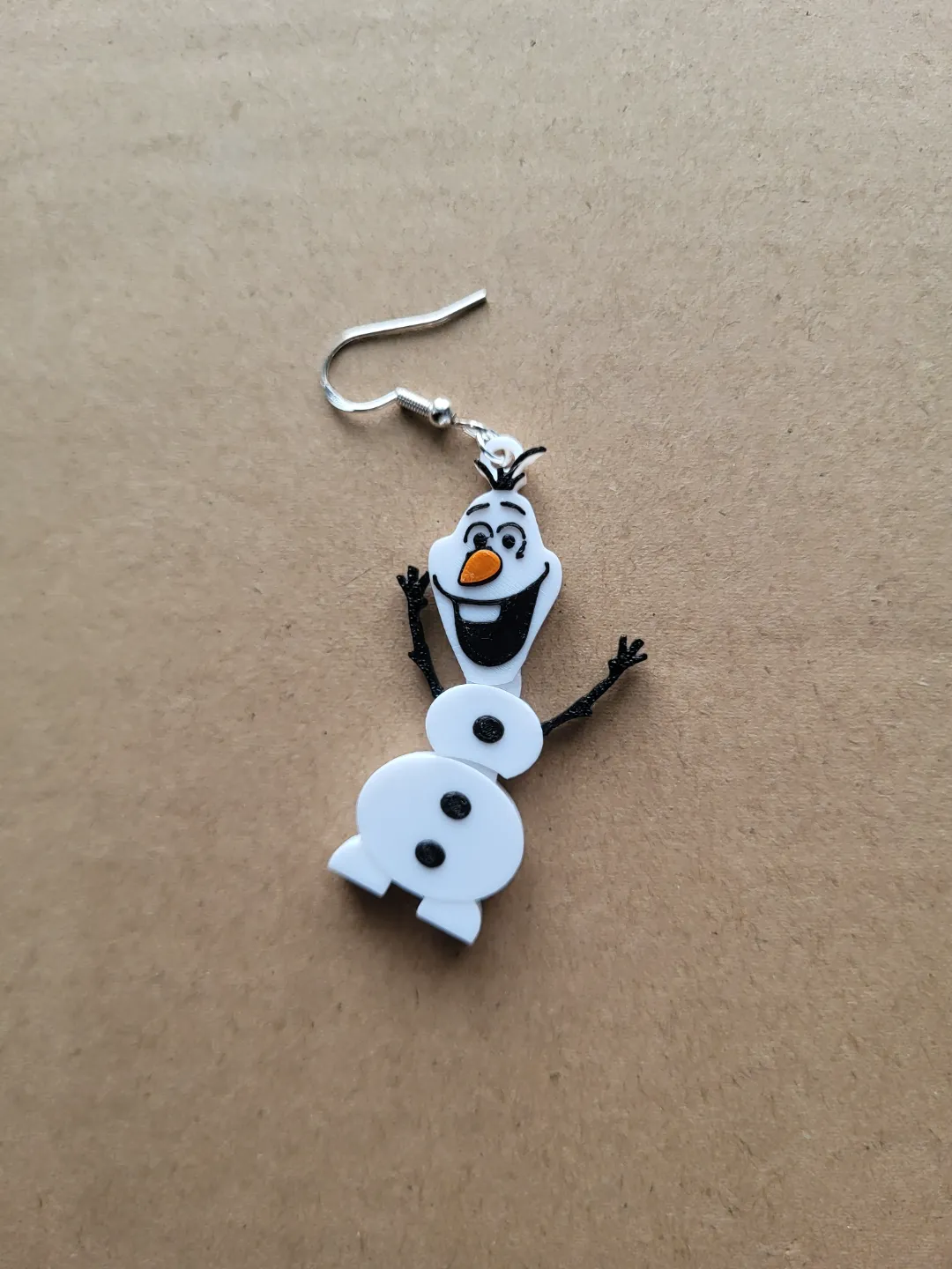 olaf articulated xmas earrings and keyring view 2