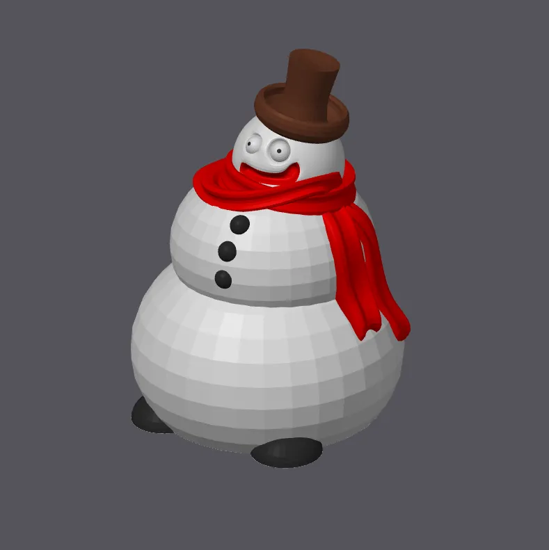 Colored Happy Snowman